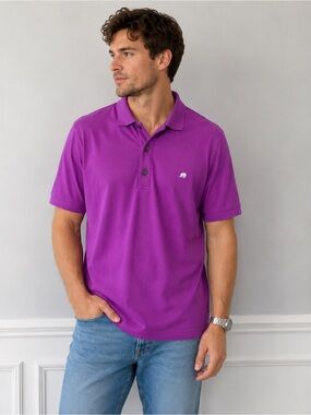 Banana Republic Purple Polo Shirt - Short Sleeve; Tall XL